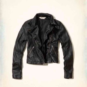 Hollister Black Leather Jacket